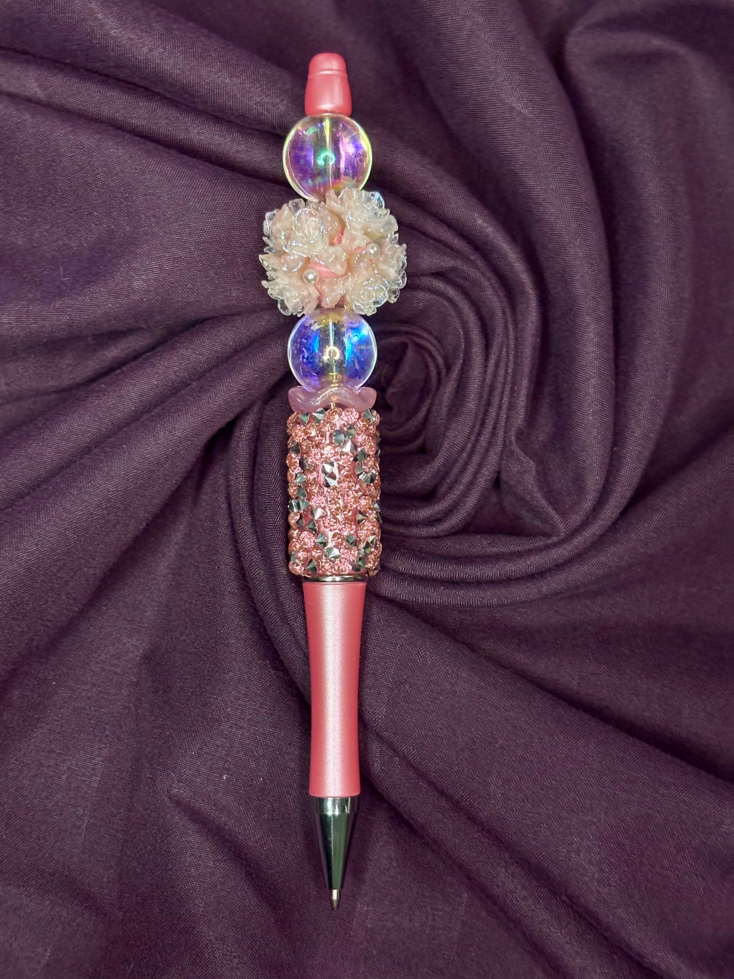 x Light Pink Flower Bead